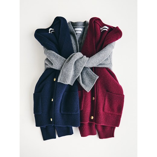 Reserved - Wełniany kardigan - bordowy ze sklepu Reserved w kategorii Swetry damskie - zdjęcie 187369514