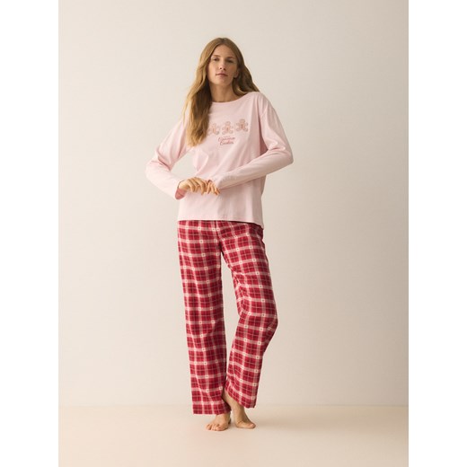Reserved - Piżama ze świątecznym motywem - czerwony ze sklepu Reserved w kategorii Piżamy damskie - zdjęcie 187369864