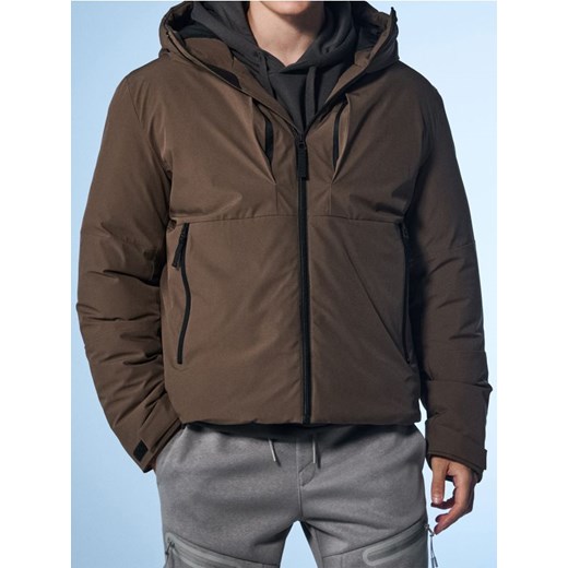 Sinsay - Kurtka puffer z kapturem - brązowy ze sklepu Sinsay w kategorii Kurtki męskie - zdjęcie 187370291