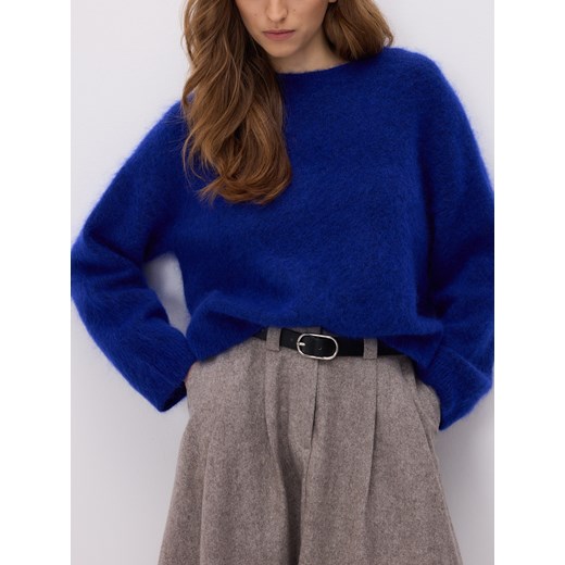 Reserved - Sweter z moherem i wełną - niebieski ze sklepu Reserved w kategorii Swetry damskie - zdjęcie 187371291