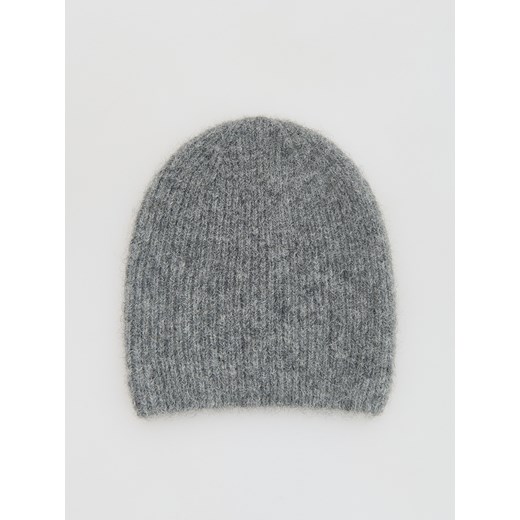 Reserved - Czapka z alpaką - jasnoszary ze sklepu Reserved w kategorii Czapki zimowe damskie - zdjęcie 187371412