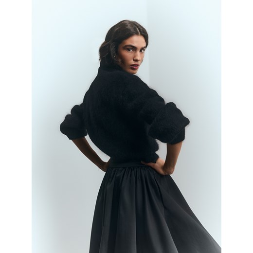 Reserved - Sweter z moherem - czarny ze sklepu Reserved w kategorii Swetry damskie - zdjęcie 187372073