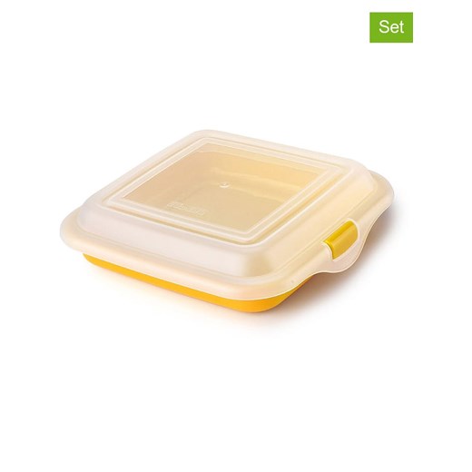 Ibili Pudełka (3 szt.) w kolorze żółtym na kanapki - 14,5 x 14,5 cm ze sklepu Limango Polska w kategorii Pojemniki kuchenne - zdjęcie 187372454