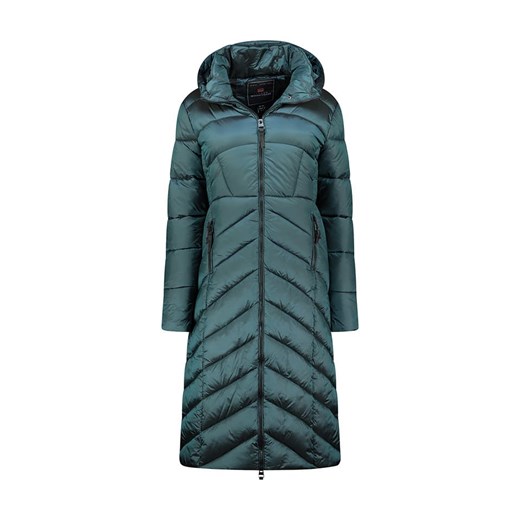 Geographical Norway Płaszcz zimowy &quot;Blanche&quot; w kolorze ciemnozielonym ze sklepu Limango Polska w kategorii Kurtki damskie - zdjęcie 187372512