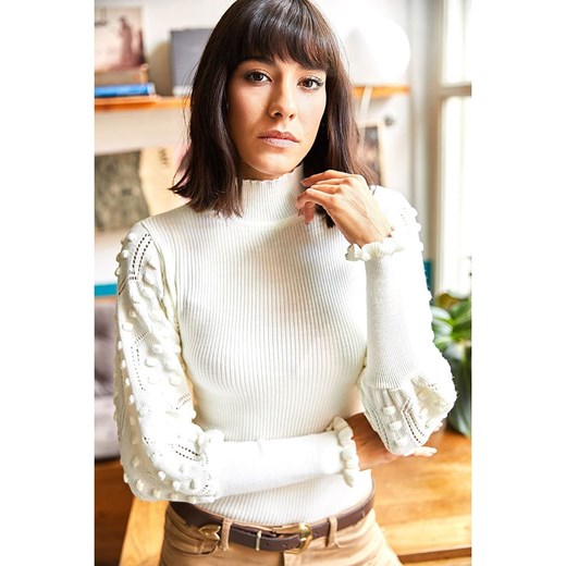 Olalook Sweter w kolorze białym Olalook onesize Limango Polska okazyjna cena