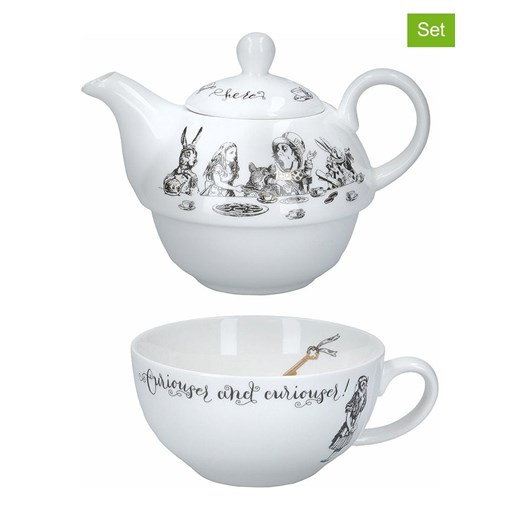 Mikasa 2-częściowy zestaw w kolorze biało-czarnym do herbaty - 250 ml ze sklepu Limango Polska w kategorii Dzbanki i zaparzacze - zdjęcie 187373133