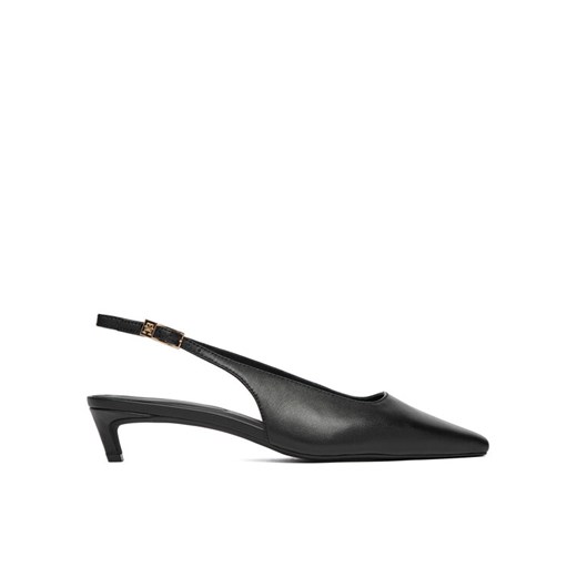 Czółenka Tommy Hilfiger Th Buckle Slingback Low Pump FW0FW09009 Czarny ze sklepu eobuwie.pl w kategorii Czółenka - zdjęcie 187373411