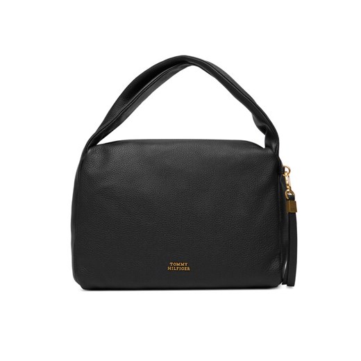 Torebka Tommy Hilfiger City Leather Shoulder Bag AW0AW18152 Czarny ze sklepu eobuwie.pl w kategorii Torebki damskie - zdjęcie 187373414