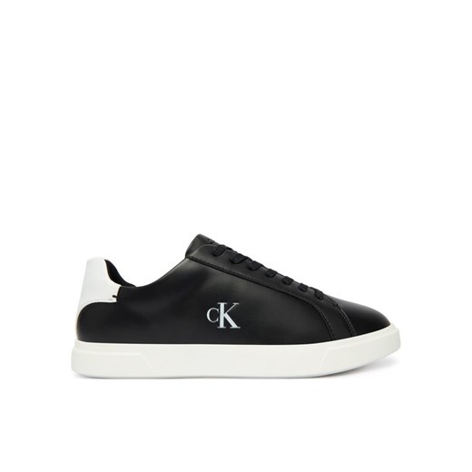Sneakersy Calvin Klein Low Pro Cup Laceup Lth Moire HW0HW02845 Czarny ze sklepu eobuwie.pl w kategorii Buty sportowe damskie - zdjęcie 187373441