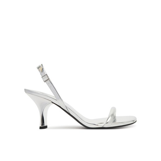 Sandały Calvin Klein Sculpt Kitt Heel Strappy Lth Met HW0HW02709 Srebrny ze sklepu eobuwie.pl w kategorii Sandały damskie - zdjęcie 187373470