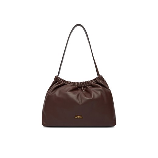 Tommy Hilfiger Torebka Soft Leather Shoulder Bag AW0AW18307 Bordowy ze sklepu MODIVO w kategorii Torebki damskie - zdjęcie 187373863