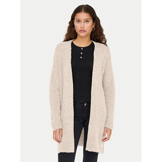 ONLY Kardigan Talio 15358604 Beżowy Regular Fit ze sklepu MODIVO w kategorii Swetry damskie - zdjęcie 187373900