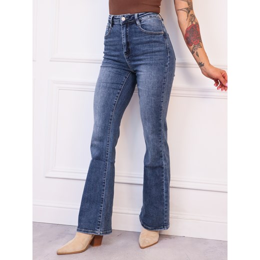 SPODNIE JEANSOWE DZWONY FLARE Z WYSOKIM STANEM ze sklepu olika.com.pl w kategorii Jeansy damskie - zdjęcie 187374380