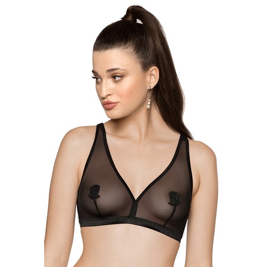 Biustonosz braletka Róża Lisbet czarny ze sklepu kontri.pl w kategorii Biustonosze - zdjęcie 187374641