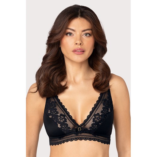 Biustonosz braletka Róża Gizela czarny ze sklepu kontri.pl w kategorii Biustonosze - zdjęcie 187374740