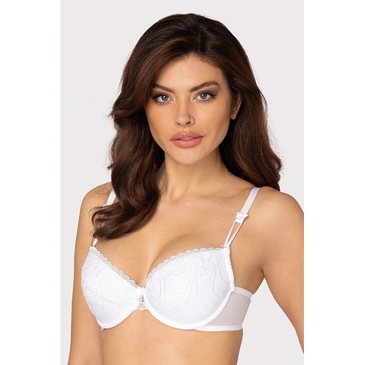 Biustonosz push-up Róża Anuk biały ze sklepu kontri.pl w kategorii Biustonosze - zdjęcie 187374804