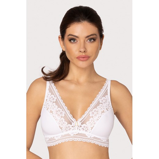 Biustonosz braletka Róża Gizela biały ze sklepu kontri.pl w kategorii Biustonosze - zdjęcie 187375144