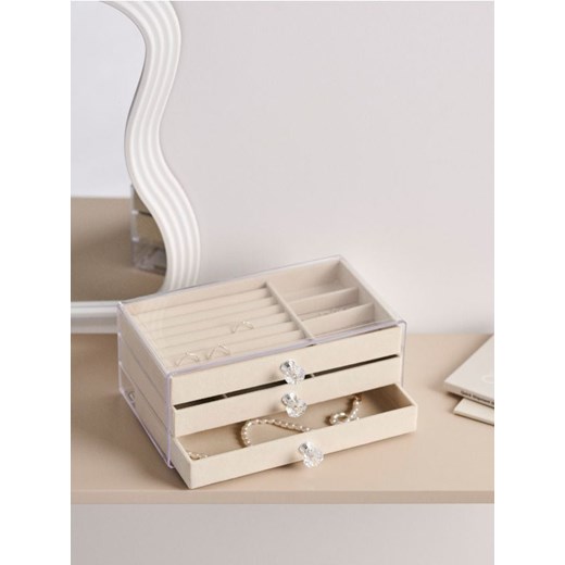 Sinsay - Pudełko do przechowywania - beżowy ze sklepu Sinsay w kategorii Pudełka i pojemniki - zdjęcie 187376162