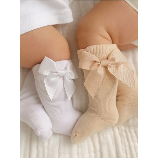 Sinsay - Skarpetki niemowlęce z ozdobną kokardą 2 pack - różowy ze sklepu Sinsay w kategorii Skarpetki dziecięce - zdjęcie 187376174
