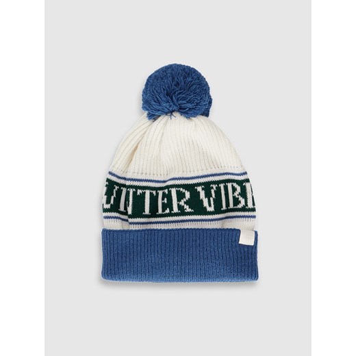 Chłopięca czapka z pomponem 4F 4FJRAW25ACAPM0752 - multikolor ze sklepu Sportstylestory.com w kategorii Czapki dziecięce - zdjęcie 187376314