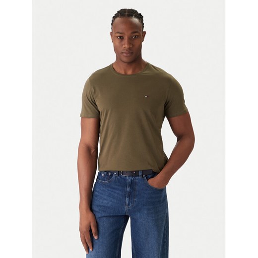 Tommy Jeans T-Shirt DM0DM04411 Zielony Slim Fit ze sklepu MODIVO w kategorii T-shirty męskie - zdjęcie 187376643