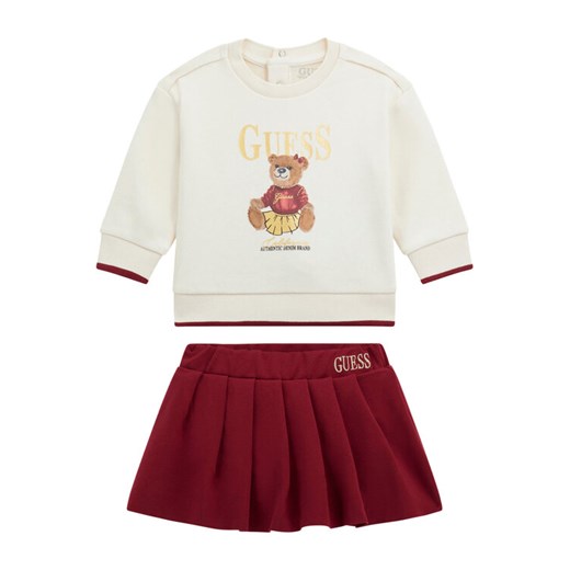 Guess Komplet bluza i spódniczka A5BG01 KAD74 Écru Regular Fit ze sklepu MODIVO w kategorii Komplety niemowlęce - zdjęcie 187376654