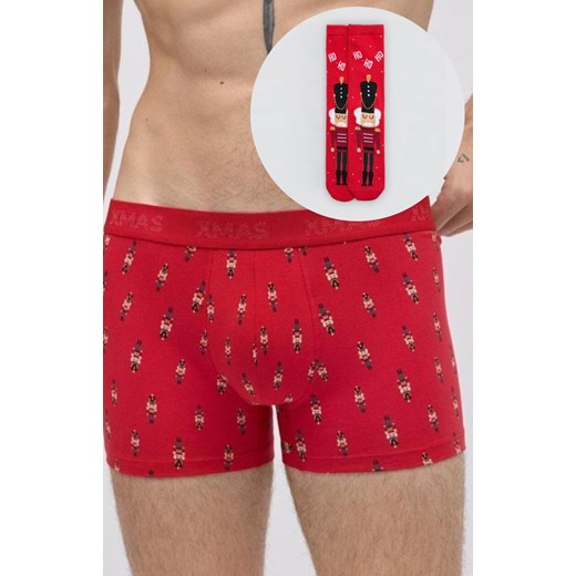 Zestaw świąteczny bokserki męskie i skapertki CHRISTMAS 20433, Kolor czerwony, Rozmiar L, YSABEL MORA ze sklepu Primodo w kategorii Majtki męskie - zdjęcie 187376924