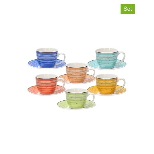 Tognana Filiżanki (6 szt.) &quot;Iris Kaleido&quot; ze wzorem ze sklepu Limango Polska w kategorii Dzbanki i zaparzacze - zdjęcie 187376941