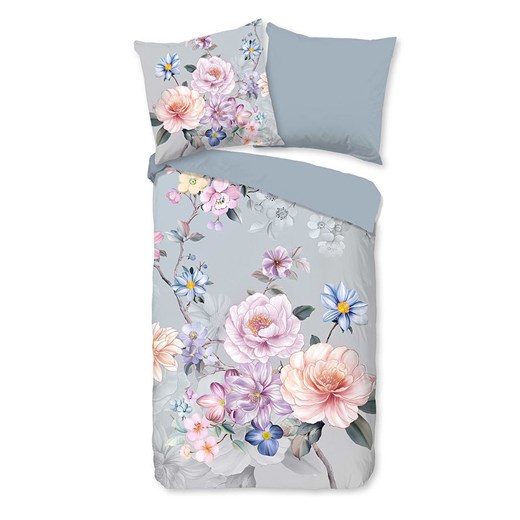 Good Morning Komplet pościeli flanelowej &quot;Elena&quot; w kolorze szaro-fioletowym ze sklepu Limango Polska w kategorii Pościele - zdjęcie 187377074