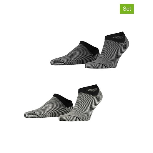 ESPRIT Skarpety (2 pary) &quot;Allover Stripe&quot; w kolorze czarnym ze sklepu Limango Polska w kategorii Skarpetki męskie - zdjęcie 187377272