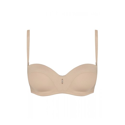 Esotiq gładki biustonosz bardotka beżowy Ondrea 34377-80X, Kolor cielisty, Esotiq 65C okazyjna cena Intymna