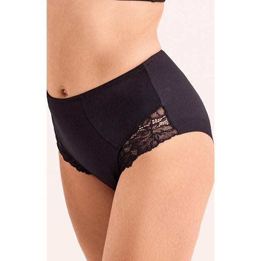 Figi damskie modelujące z wysokim stanem czarne Perla Pizzo, Kolor czarny, Rozmiar M, INFIORE ze sklepu Intymna w kategorii Majtki damskie - zdjęcie 187377793