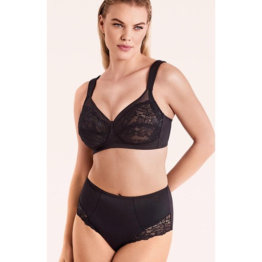 Figi damskie modelujące z wysokim stanem czarne Perla Pizzo, Kolor czarny, Rozmiar M, INFIORE ze sklepu Intymna w kategorii Majtki damskie - zdjęcie 187377794