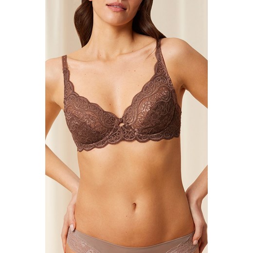 Triumph koronkowy biustonosz miękki Amourette 300 W X 10166797, Kolor brązowy, Rozmiar 75B, Triumph ze sklepu Intymna w kategorii Biustonosze - zdjęcie 187377962