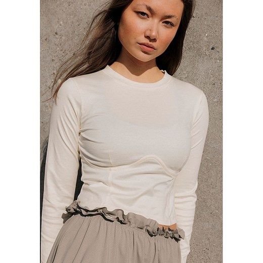 Rethinkit Koszulka &quot;Nice&quot; w kolorze beżowym Rethinkit L Limango Polska okazyjna cena