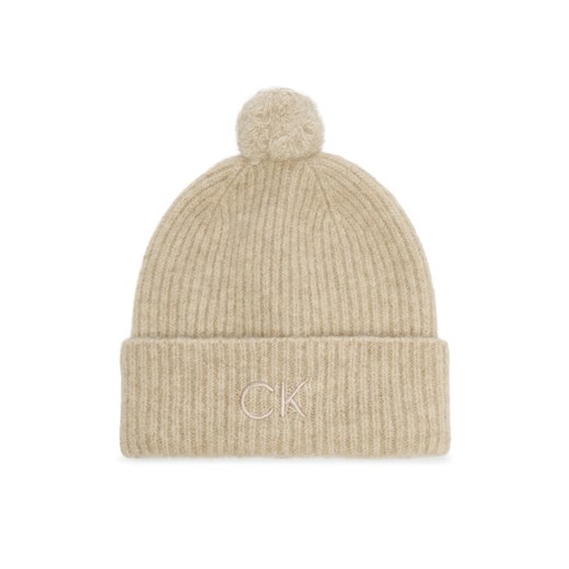 Czapka Calvin Klein Embroidery Airy K60K612586 Beżowy ze sklepu eobuwie.pl w kategorii Czapki zimowe damskie - zdjęcie 187378890