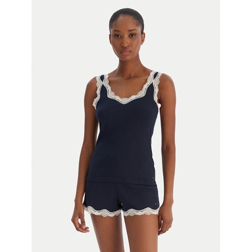 Tommy Hilfiger Piżama UW0UW06215 Granatowy Regular Fit ze sklepu MODIVO w kategorii Piżamy damskie - zdjęcie 187379381