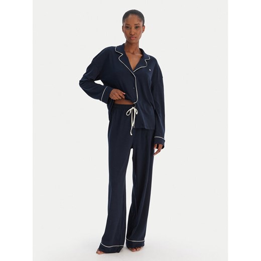 Tommy Hilfiger Piżama UW0UW06142 Granatowy Relaxed Fit ze sklepu MODIVO w kategorii Piżamy damskie - zdjęcie 187379392