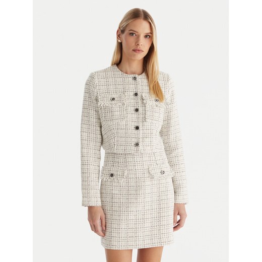 Guess Kurtka przejściowa W5YN44 WHDB2 Biały Regular Fit ze sklepu MODIVO w kategorii Kurtki damskie - zdjęcie 187379400