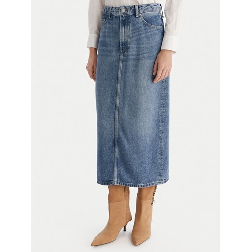 Tommy Hilfiger Spódnica jeansowa WW0WW46503 Niebieski Regular Fit ze sklepu MODIVO w kategorii Spódnice - zdjęcie 187379402
