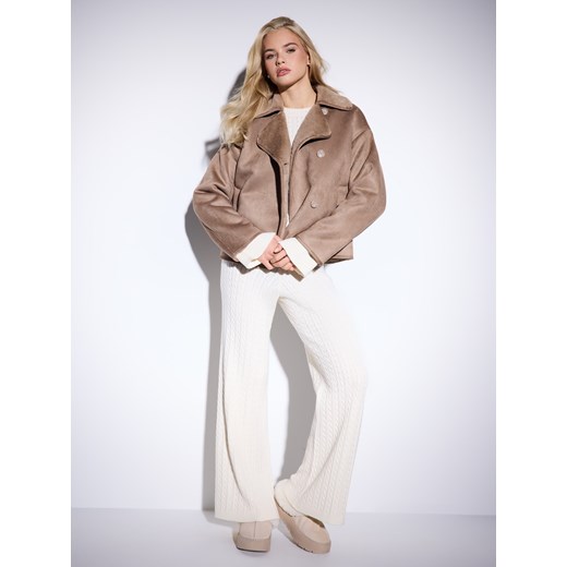 Mohito - Sweter z warkoczowym splotem - kremowy ze sklepu Mohito w kategorii Swetry damskie - zdjęcie 187380514