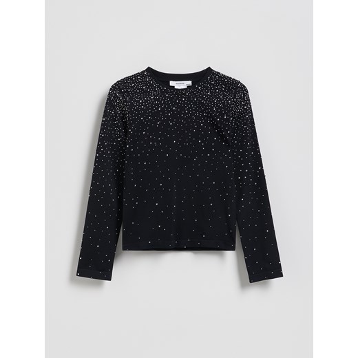 Reserved - Bluzka z cyrkoniami - czarny Reserved 158/164 (12-13 lat) Reserved