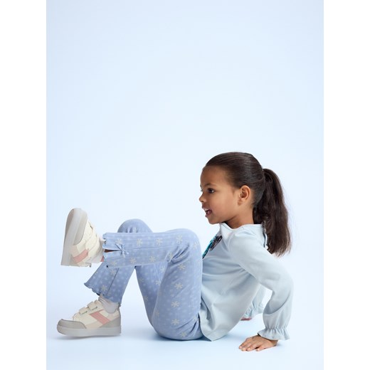 Reserved - Legginsy flare z kokardkami - jasnoniebieski ze sklepu Reserved w kategorii Spodnie dziewczęce - zdjęcie 187381101