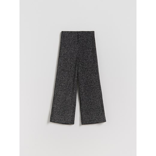 Reserved - Błyszczące spodnie - czarny ze sklepu Reserved w kategorii Spodnie dziewczęce - zdjęcie 187381494