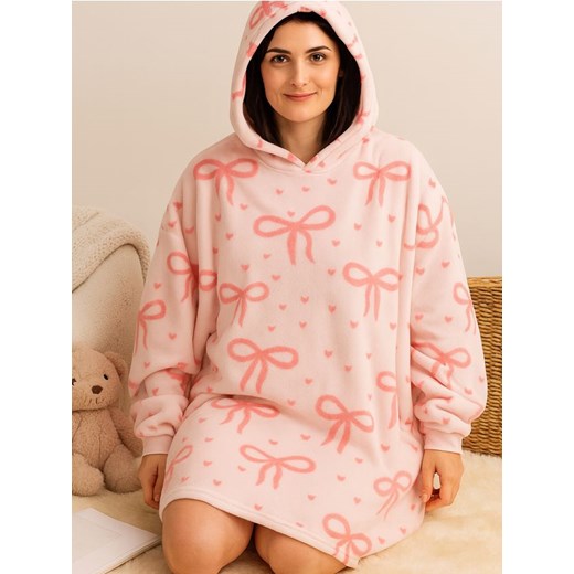 Sinsay - Bluza snuddie - różowy Sinsay One Size Sinsay