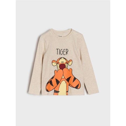 Sinsay - Koszulka z nadrukiem Winnie the Pooh - kremowy ze sklepu Sinsay w kategorii Bluzki dziewczęce - zdjęcie 187382230