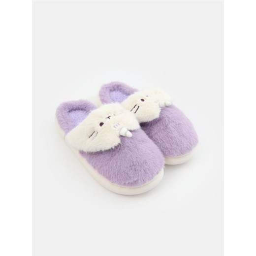 Sinsay - Kapcie z futerkiem Pusheen the Cat - fioletowy ze sklepu Sinsay w kategorii Kapcie damskie - zdjęcie 187382250