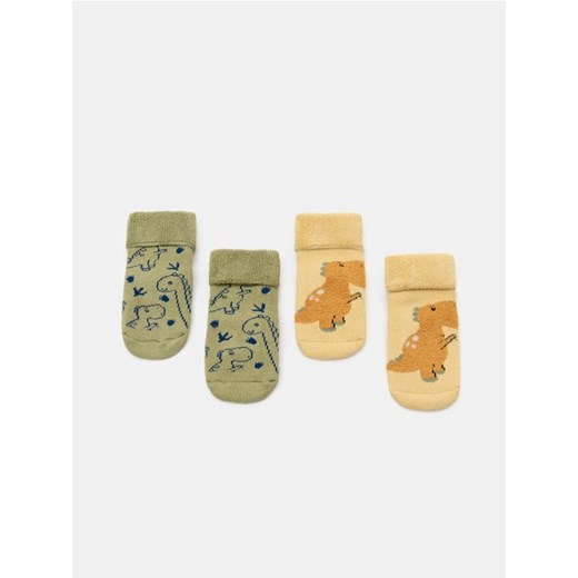 Sinsay - Skarpetki niemowlęce 2 pack - zielony ze sklepu Sinsay w kategorii Skarpetki dziecięce - zdjęcie 187382263