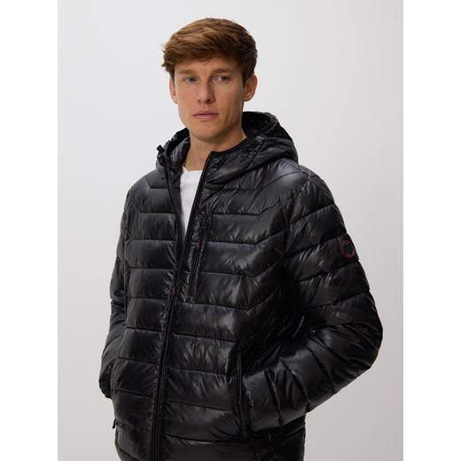 Reserved - Pikowana kurtka z kapturem - czarny ze sklepu Reserved w kategorii Kurtki męskie - zdjęcie 187382514