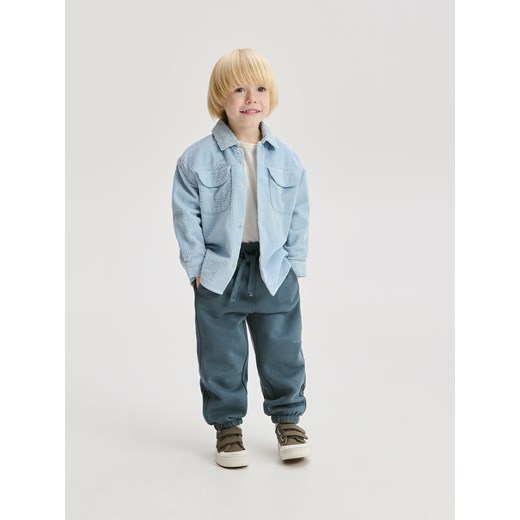 Reserved - Bawełniana koszula - jasnoniebieski ze sklepu Reserved w kategorii Koszule chłopięce - zdjęcie 187382700